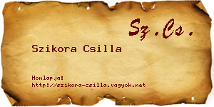 Szikora Csilla névjegykártya